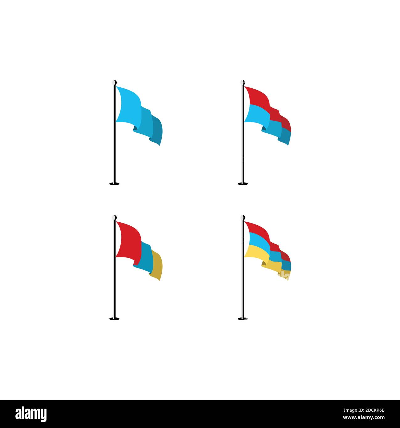 Realistic flags design vector eps format, suitable for your design needs, logo, illustration, animation, t-shirt design etc. Stock Vector