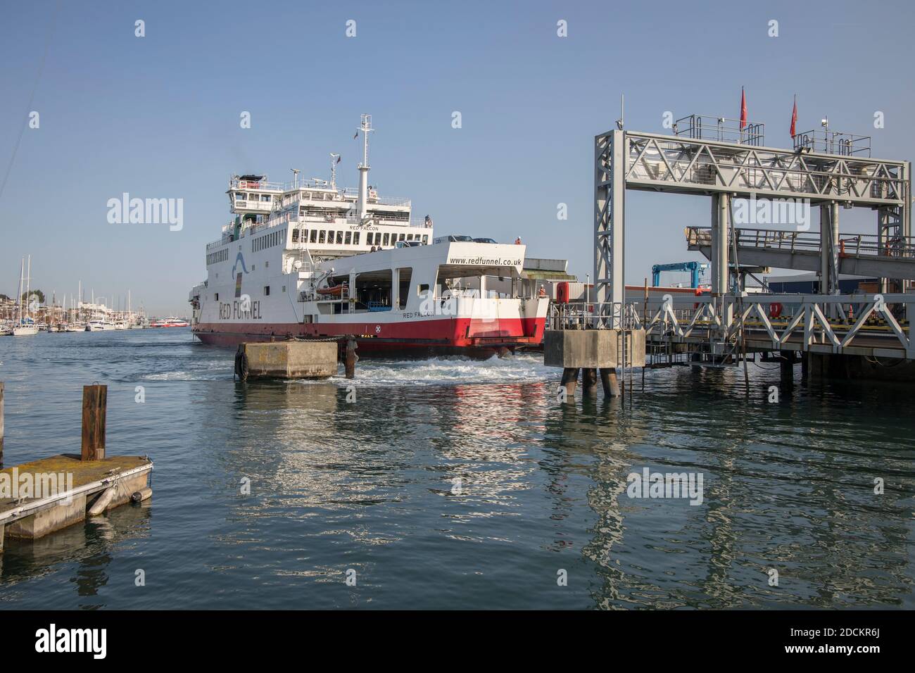 the red funnel ferry terminal at east cowes on the isle of wight Stock