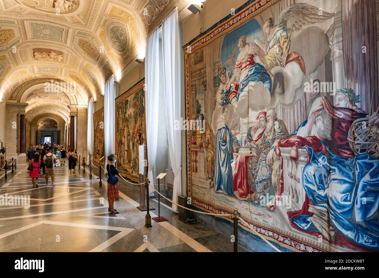 Gallery of the Tapestries (Galleria Degli Arazzi) in Vatican Museums, Rome,  Italy Stock Photo - Alamy