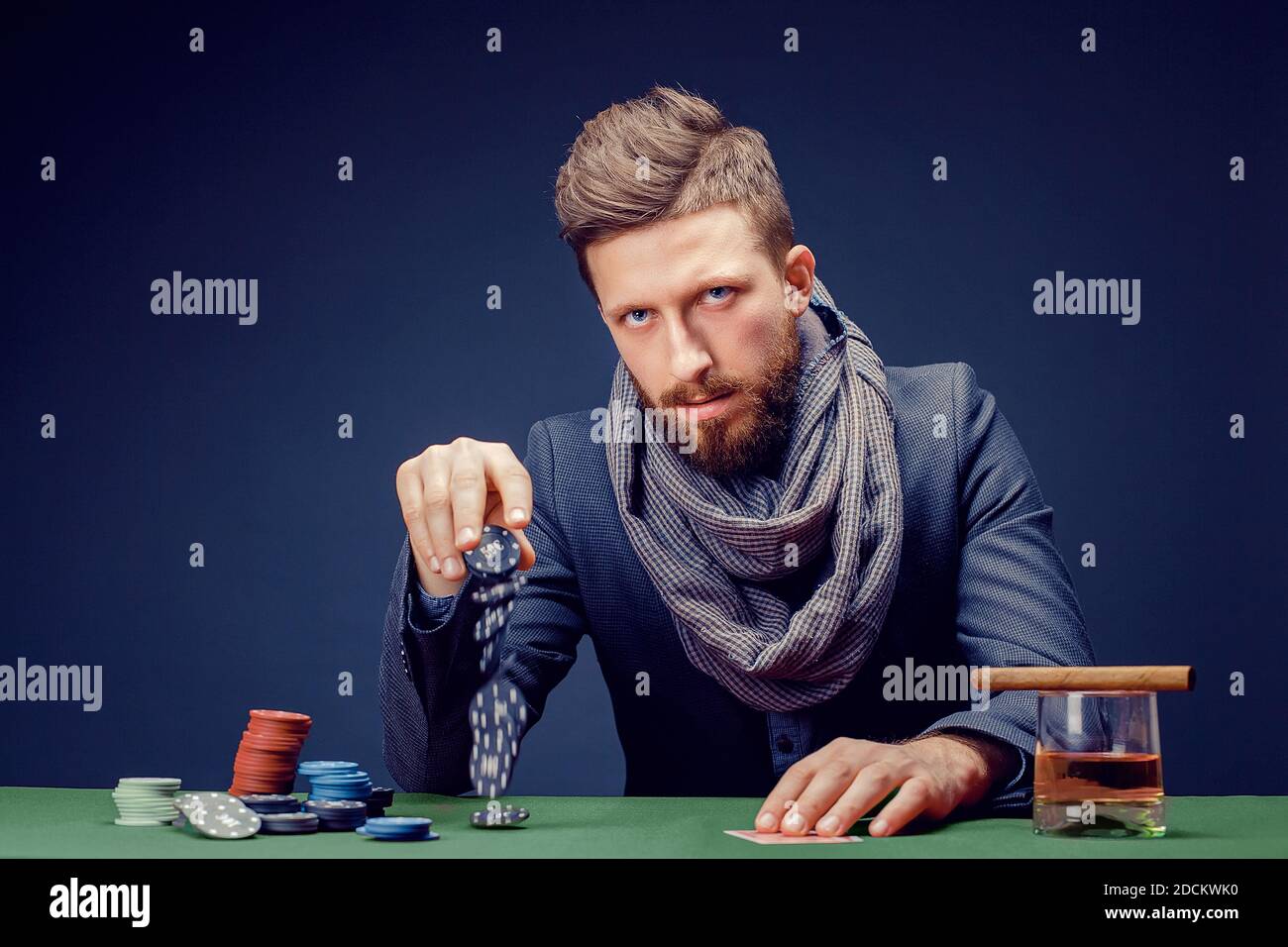 Poker player smoking hi-res stock photography and images - Alamy