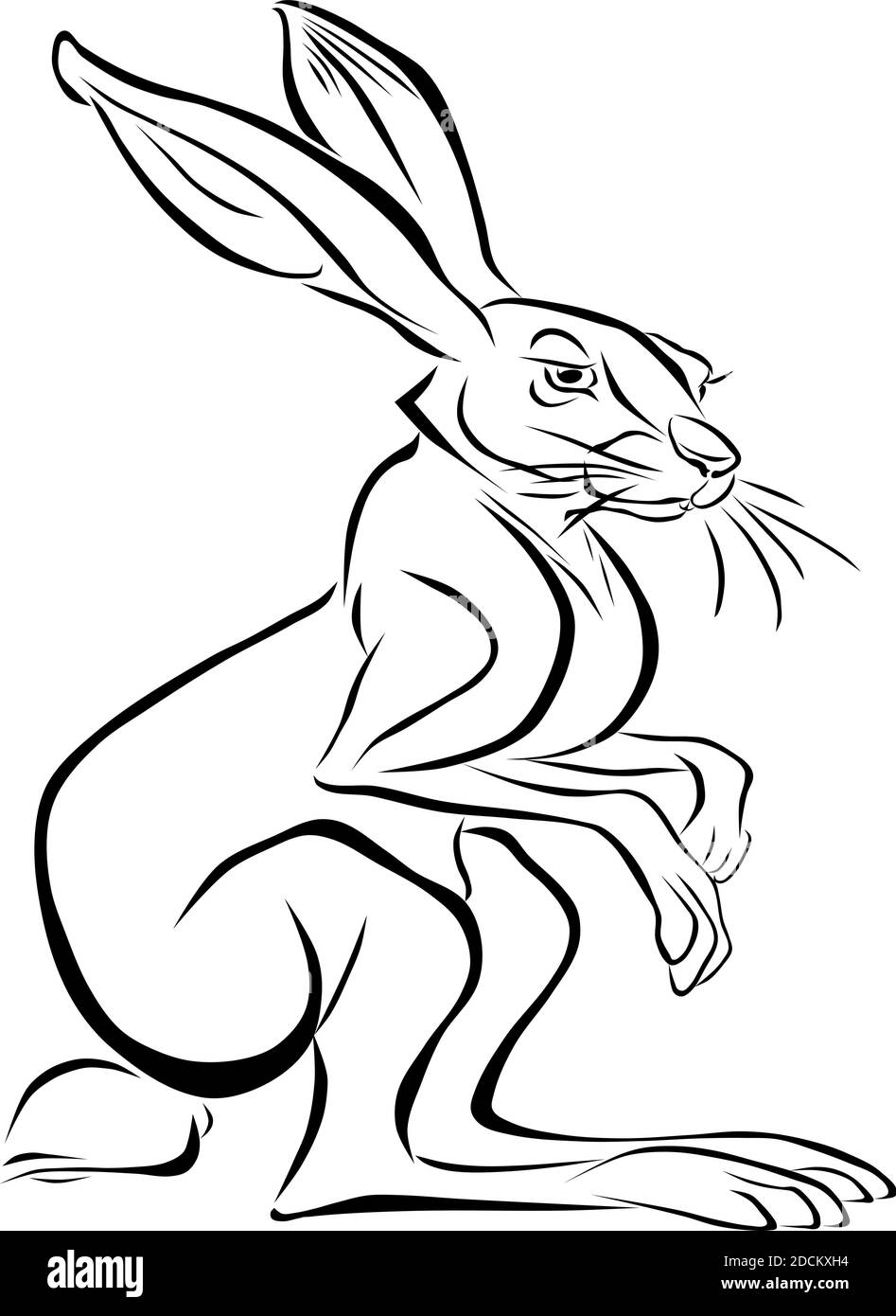 vector of black and white rabbit bunny Stock Vector Image & Art - Alamy