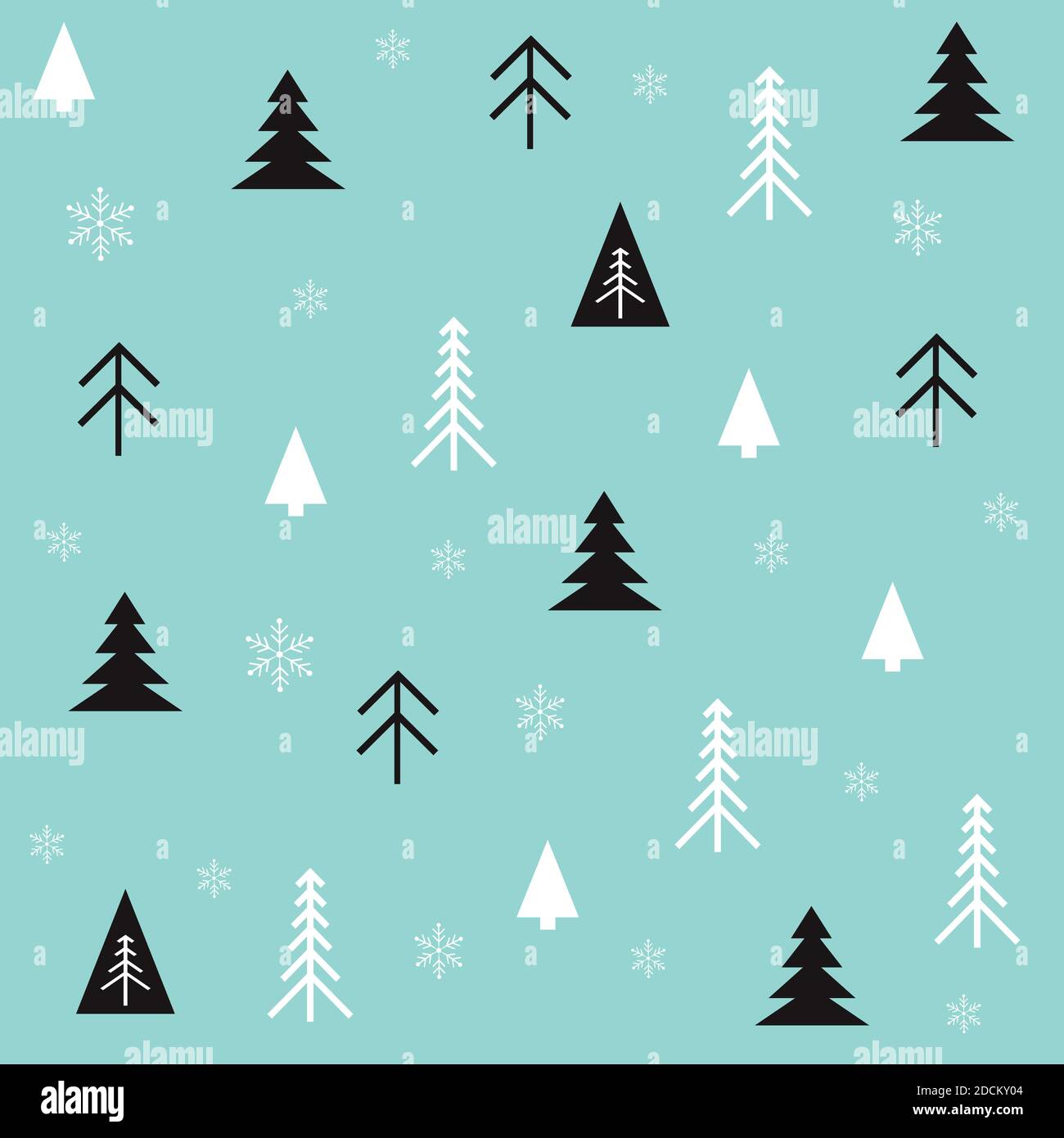 Winter forest. Christmas seamless pattern Stock Vector