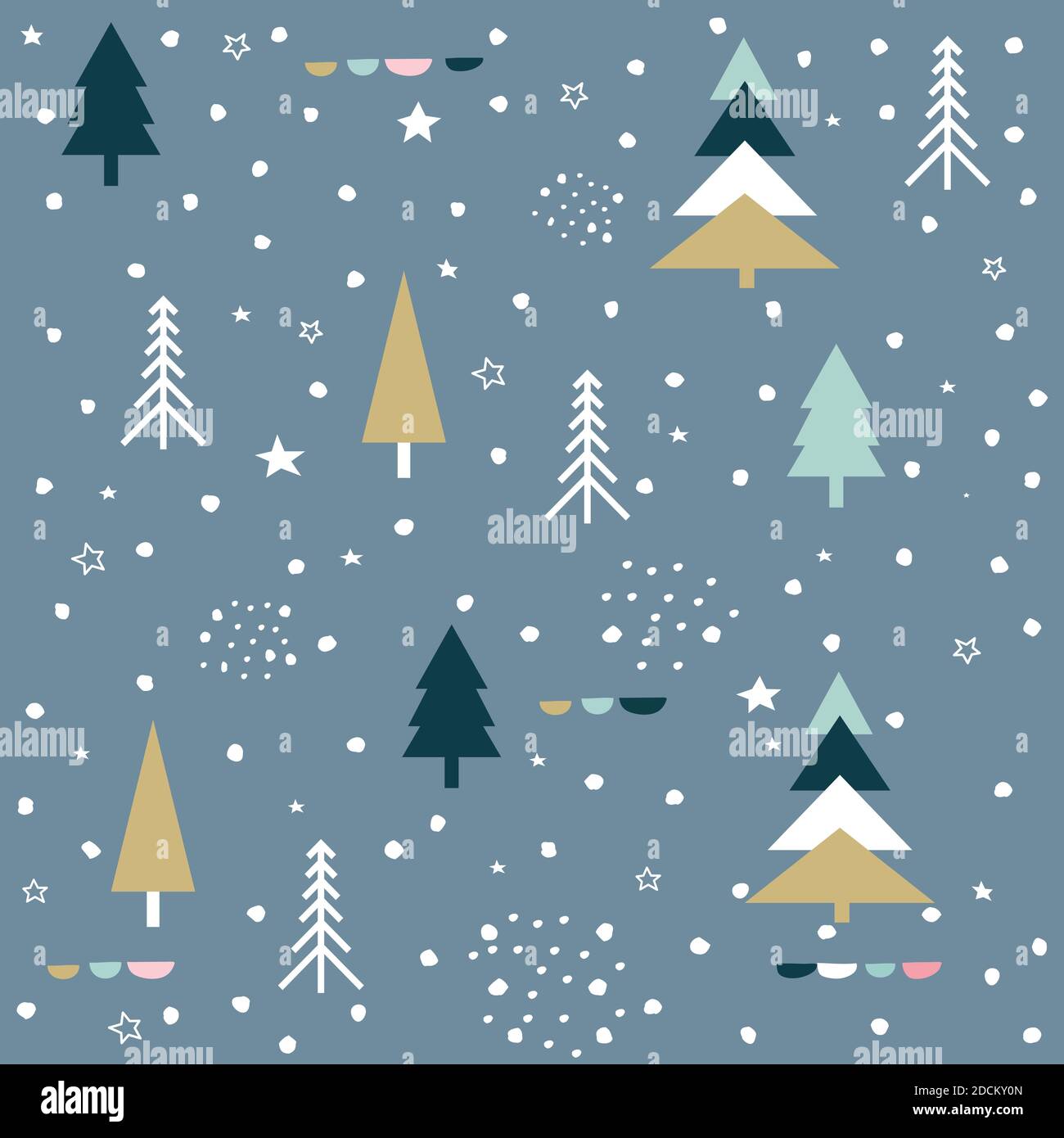 Winter forest. Christmas seamless pattern Stock Vector