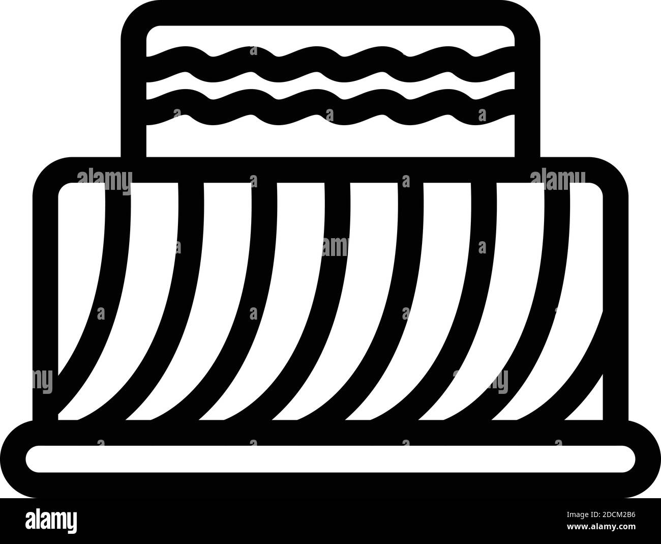 Cake icon. Outline cake vector icon for web design isolated on white ...