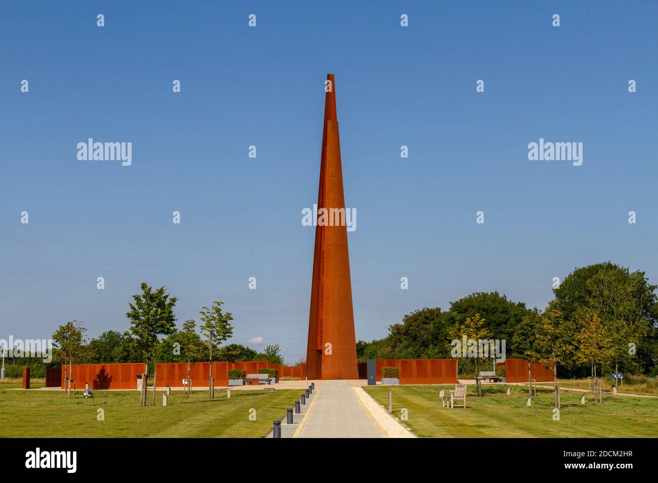 The Spire memorial, International Bomber Command Centre, Lincoln, Lincolnshire, UK. Stock Photo