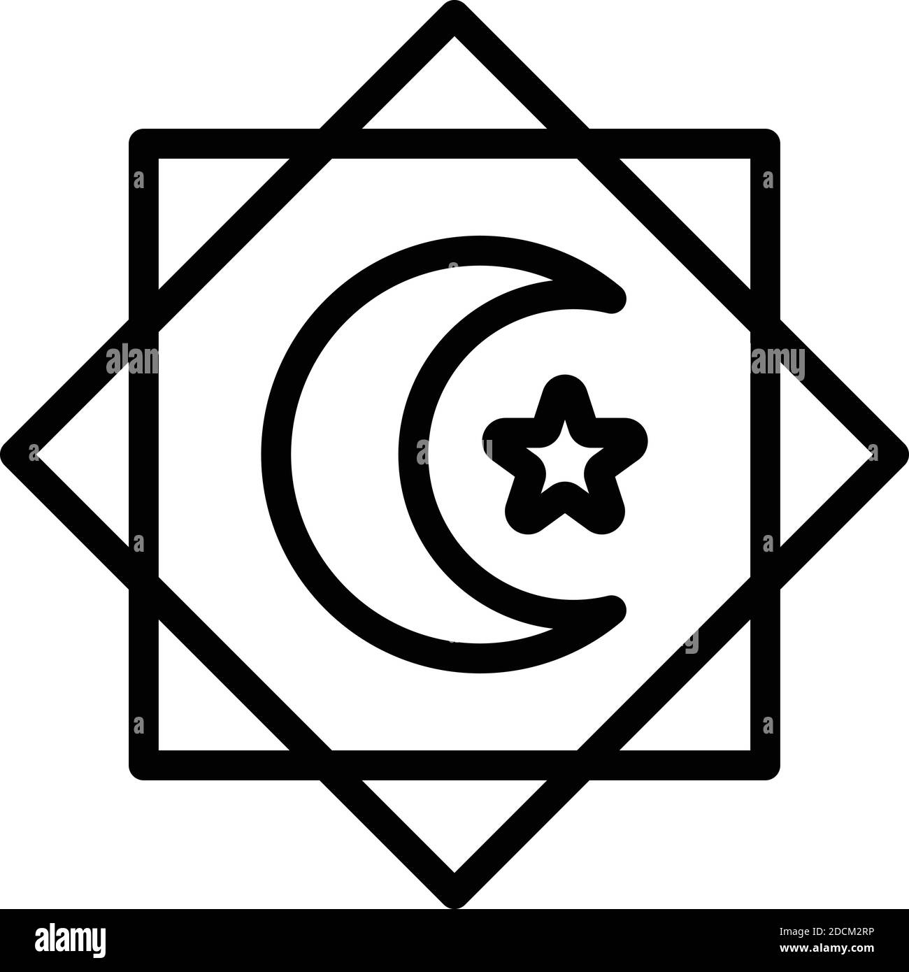 Turkish flag icon. Outline turkish flag vector icon for design