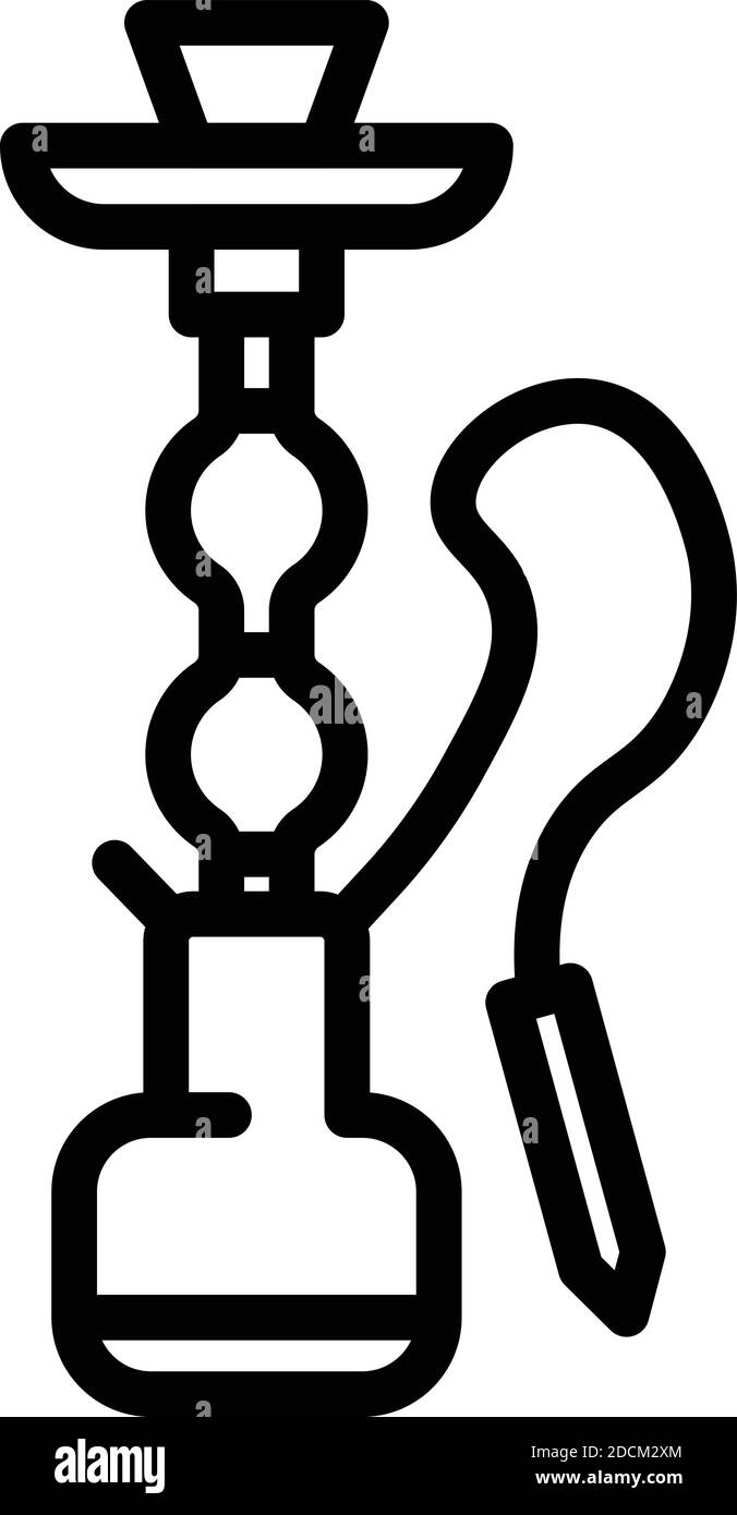 Turkish Hookah Icon Outline Turkish Hookah Vector Icon For Web Design Isolated On White Background Stock Vector Image Art Alamy