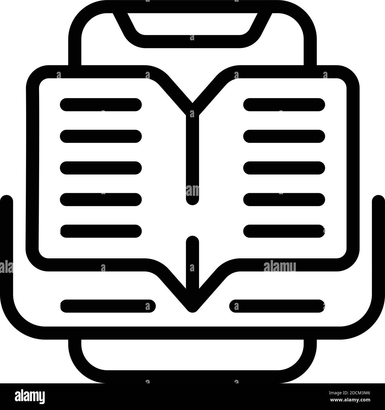 Online book education icon. Outline online book education vector icon ...