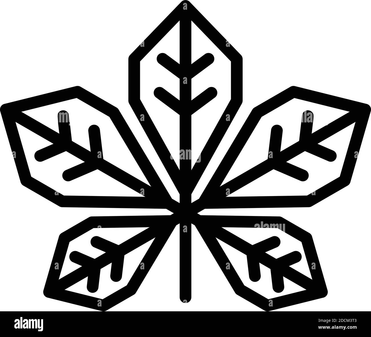 Botanical chestnut leaficon. Outline botanical chestnut leafvector icon for web design isolated on white background Stock Vector