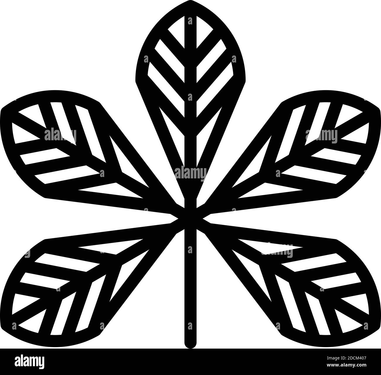 Garden chetnut leaf icon. Outline garden chetnut leaf vector icon for web design isolated on white background Stock Vector