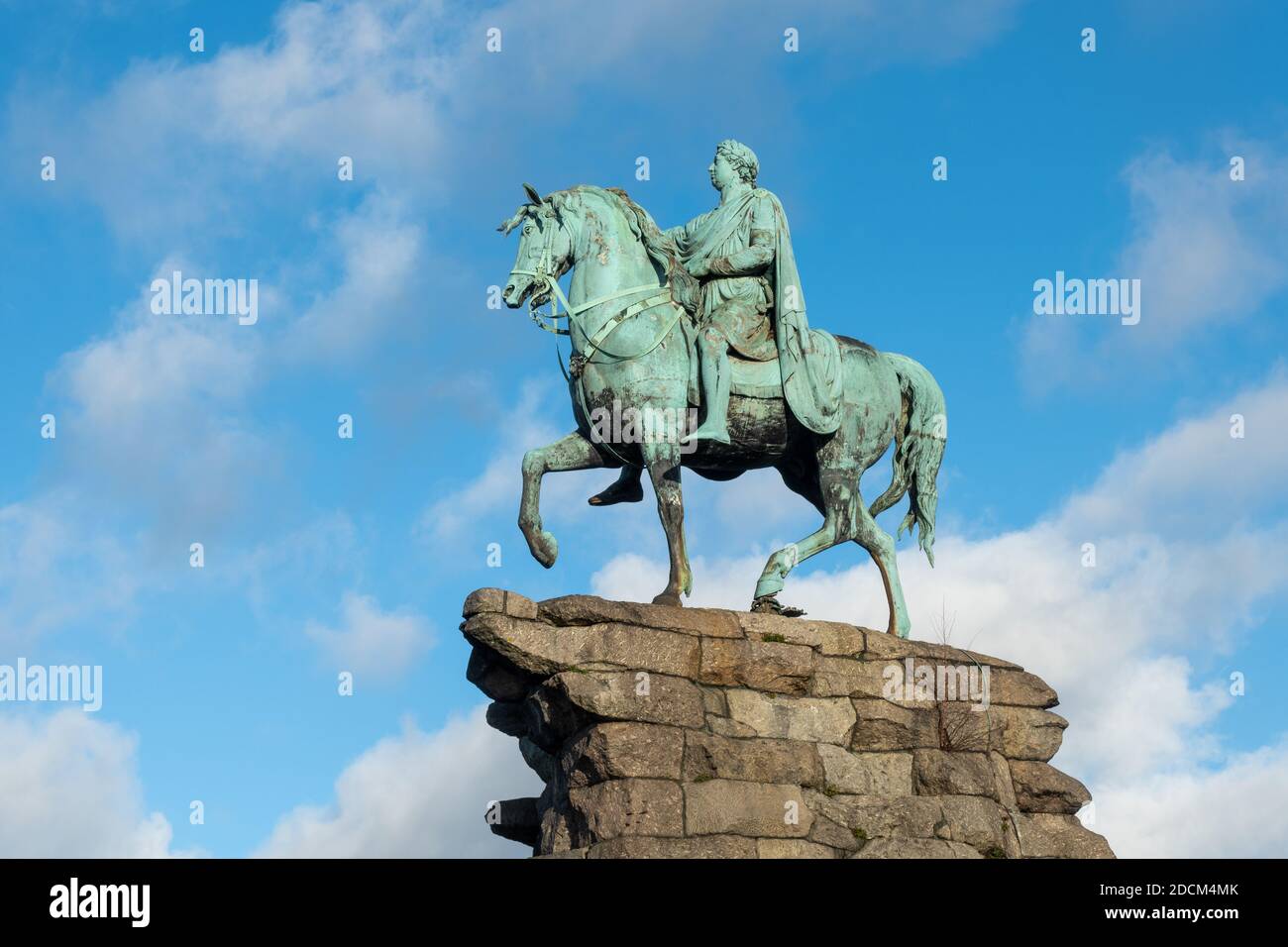 The Copper Horse statue of III on horseback at one end of the Long Walk in Windsor Great