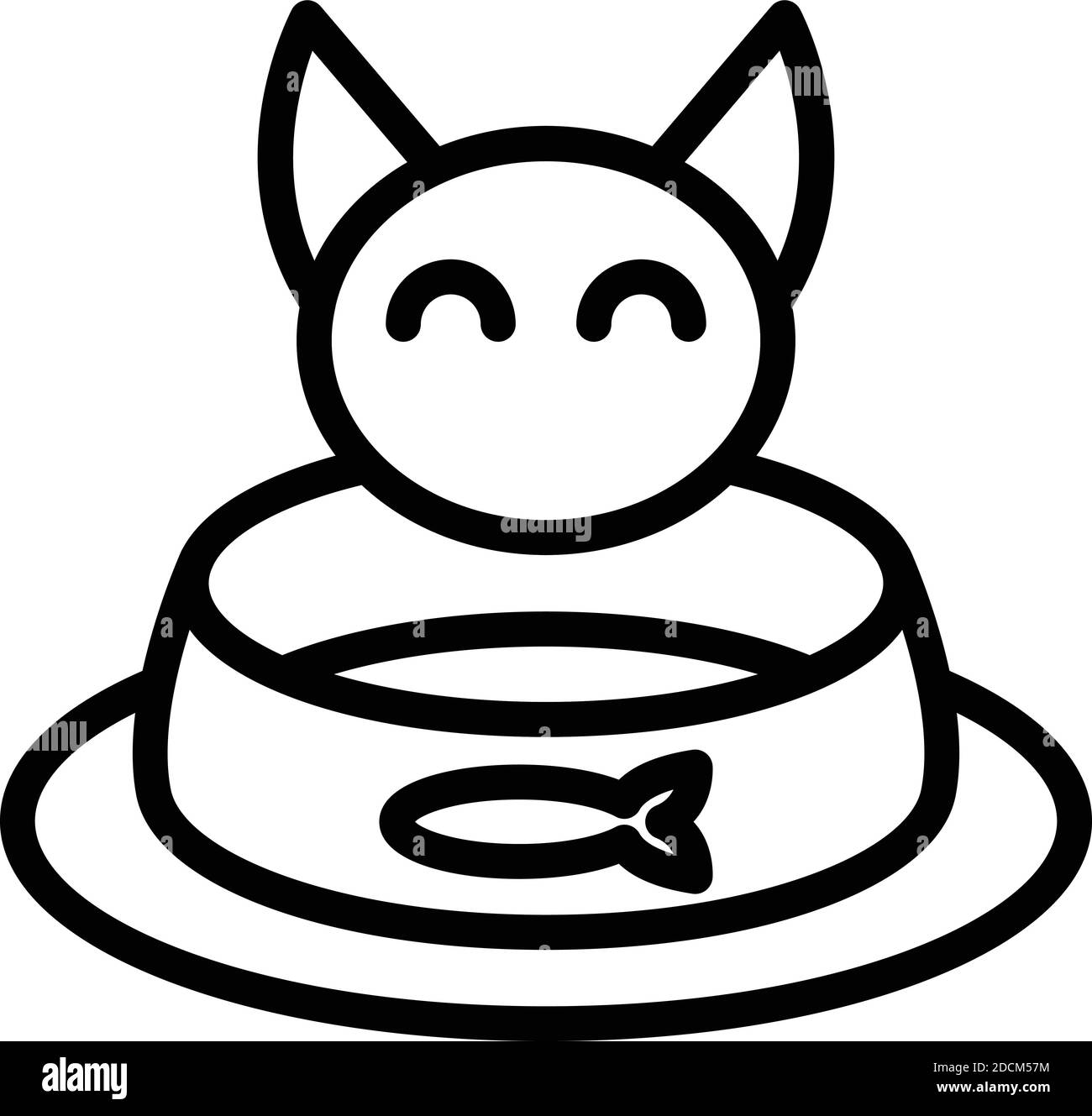 Black isolated design cat, icon vector. Illustration background