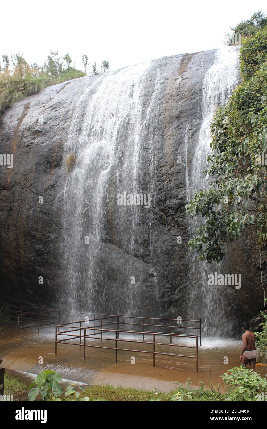 Namma Aruvi Falls (Our falls) is located at a distance of 9 Kms from Kolli Hills Town, Tamil Nadu India. Stock Photo