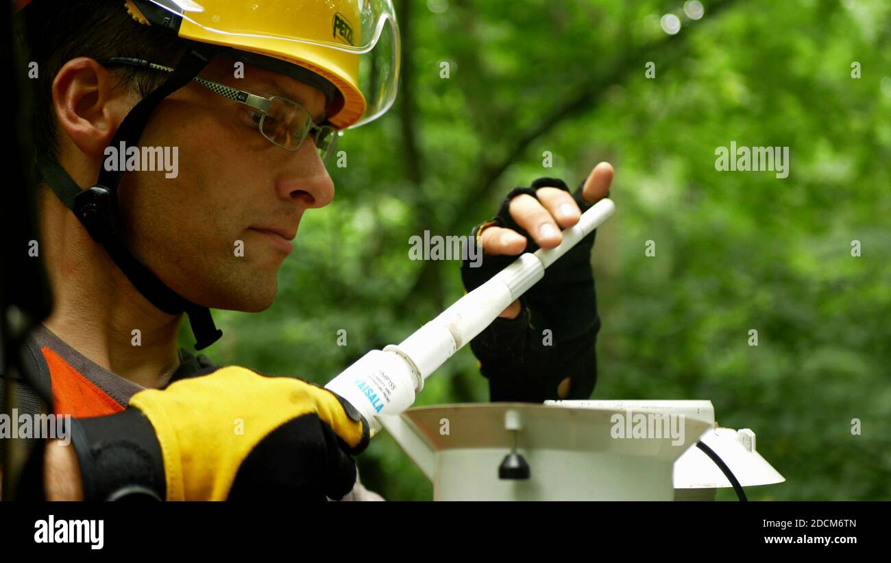 Safety helmet and head and eye protection scientist researcher science ...