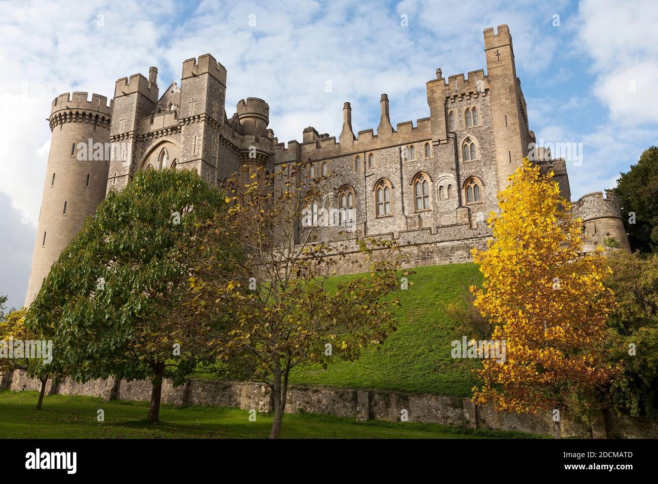 The south-east elevation of the spectacular Arundel Castle, Arundel, West Sussex, England, UK Stock Photo