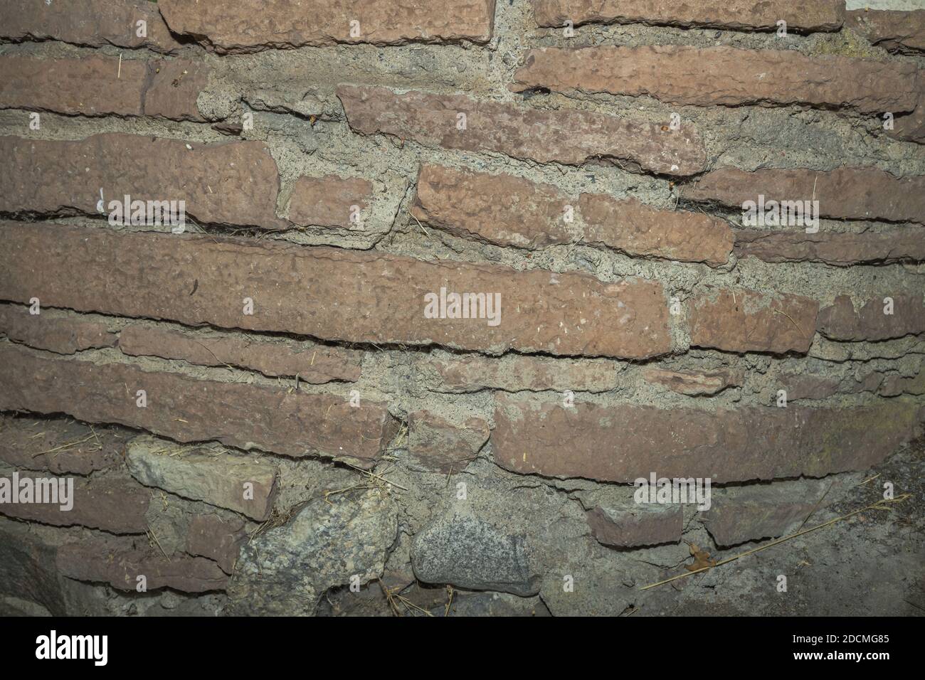 Close up view of background texture i form of old rough stone wall ...