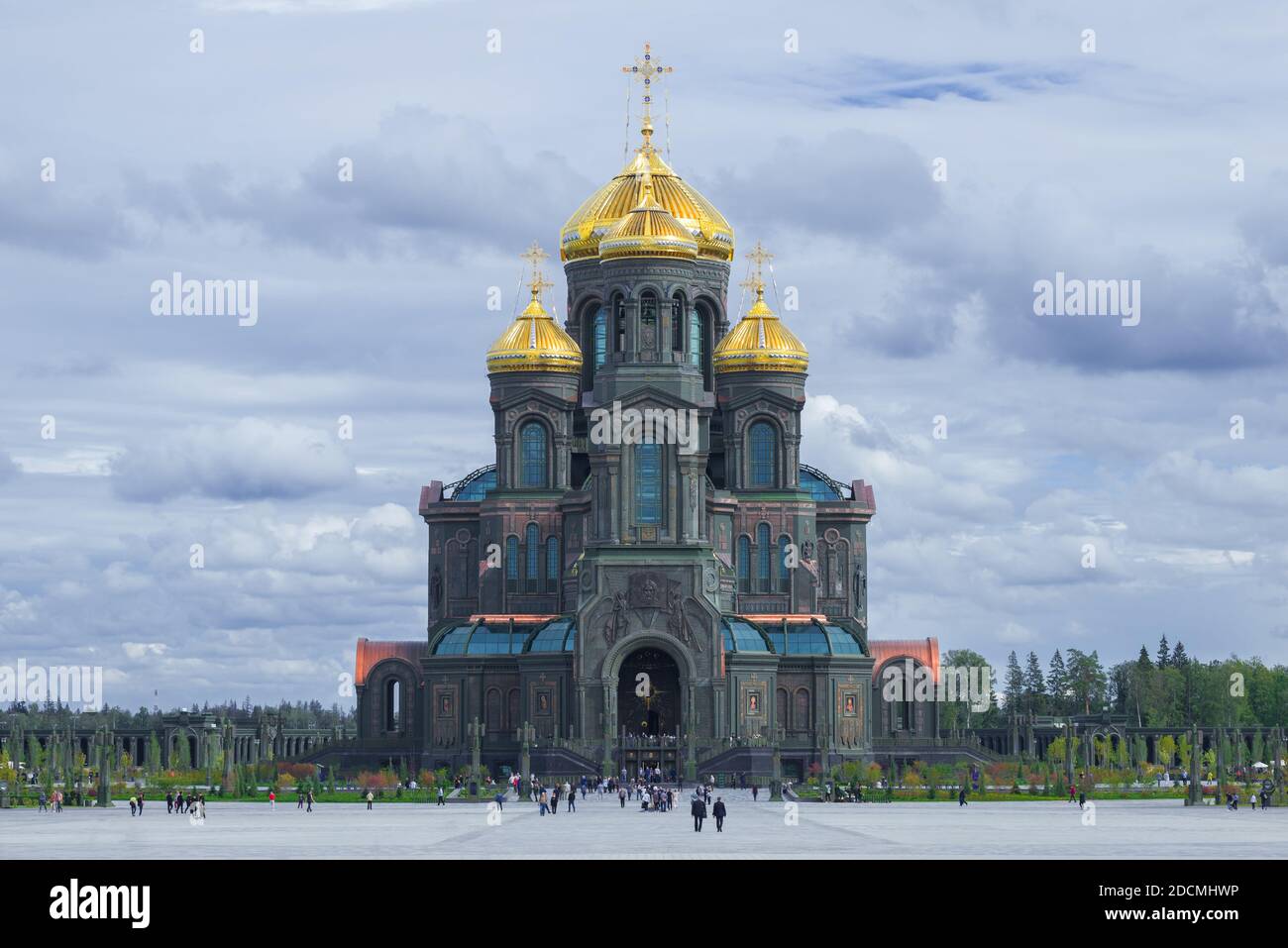 MOSCOW REGION, RUSSIA - AUGUST 27, 2020: View of the Main Temple of the Armed Forces of the Russian Federation on a cloudy August day Stock Photo