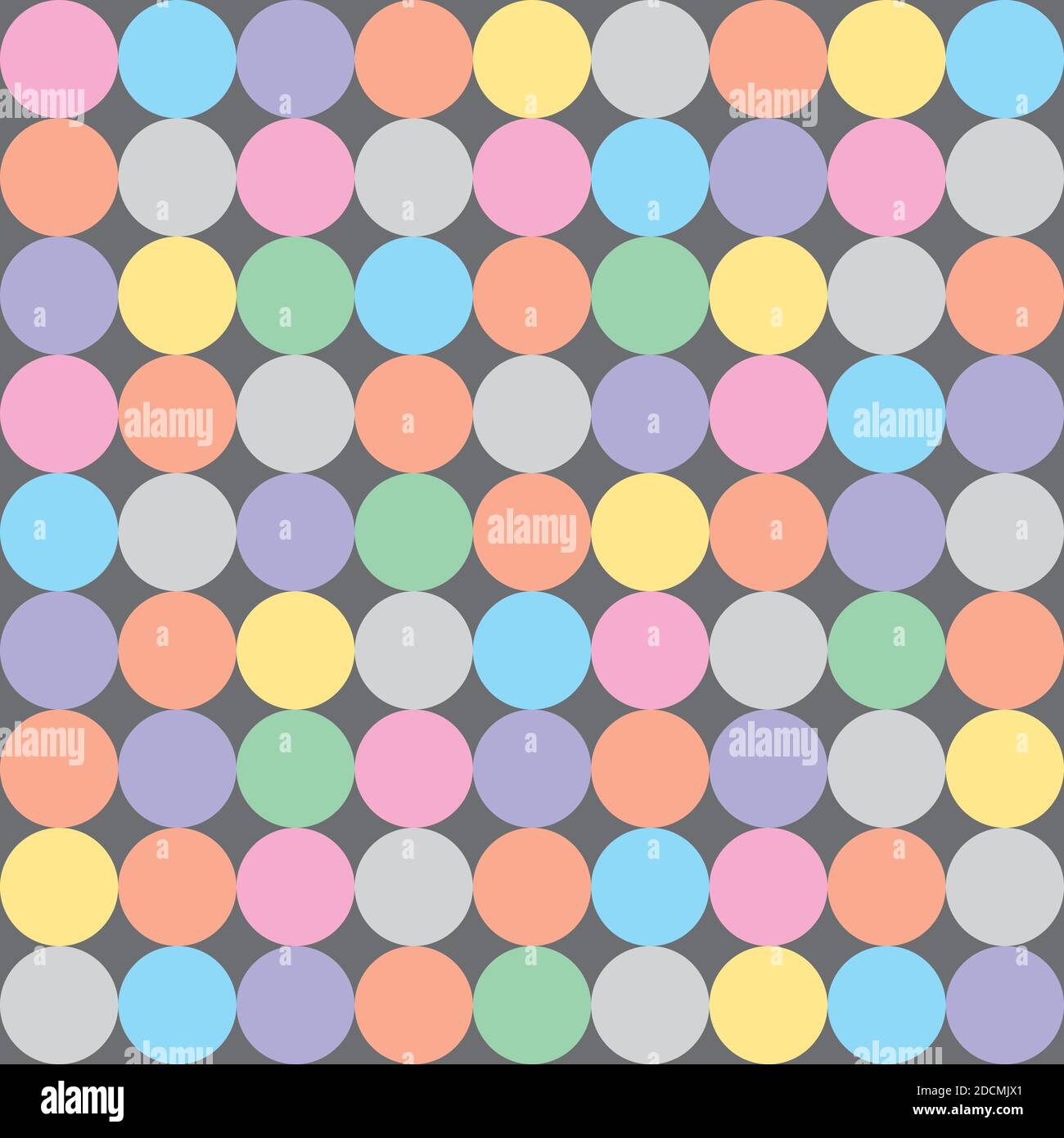 Tile vector pattern with pastel polka dots on white background Stock ...