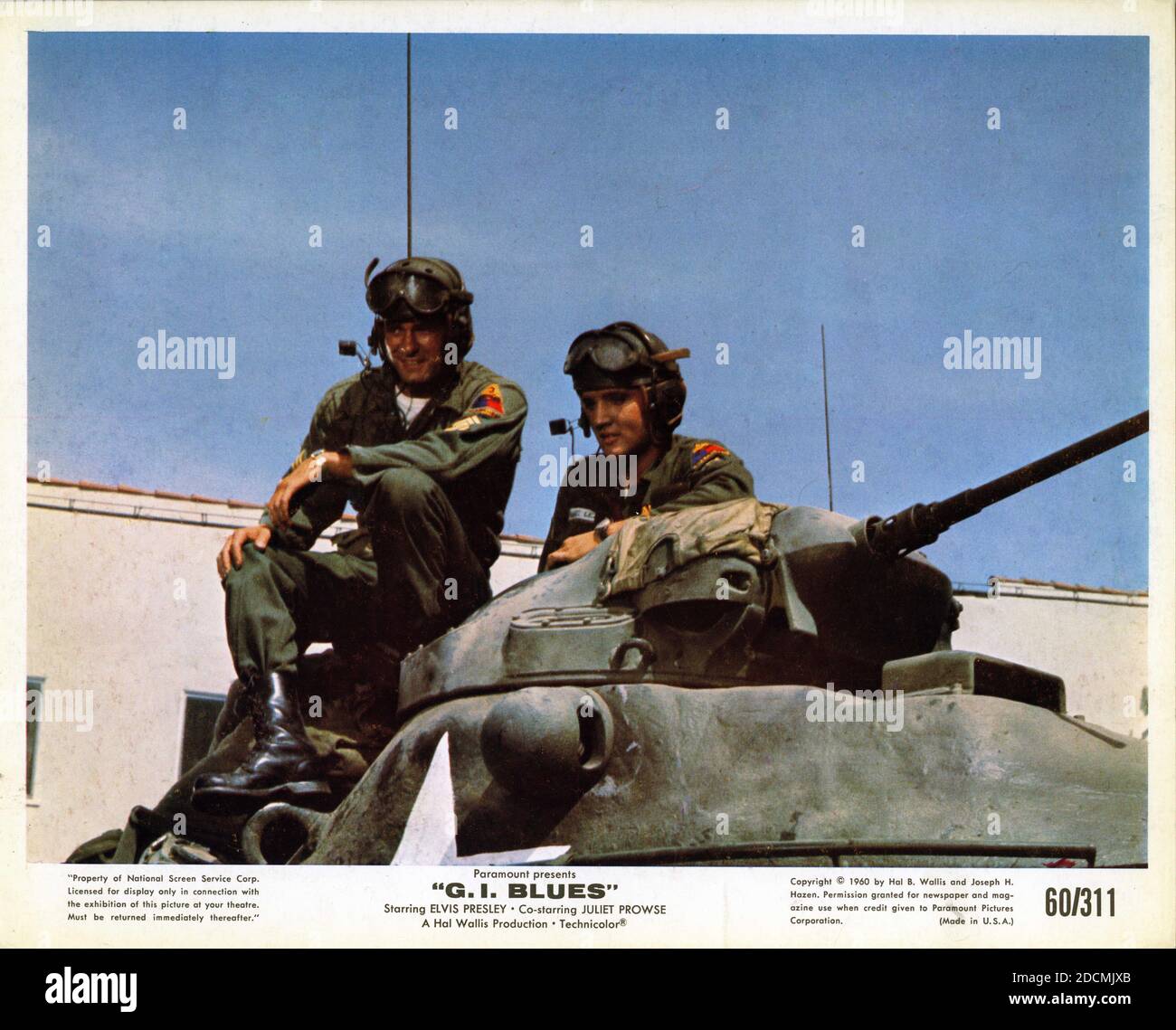 ELVIS PRESLEY in Tank in G. I. BLUES 1960 director NORMAN TAUROG costume design Edith Head Hal B. Wallis Productions / Paramount Pictures Stock Photo