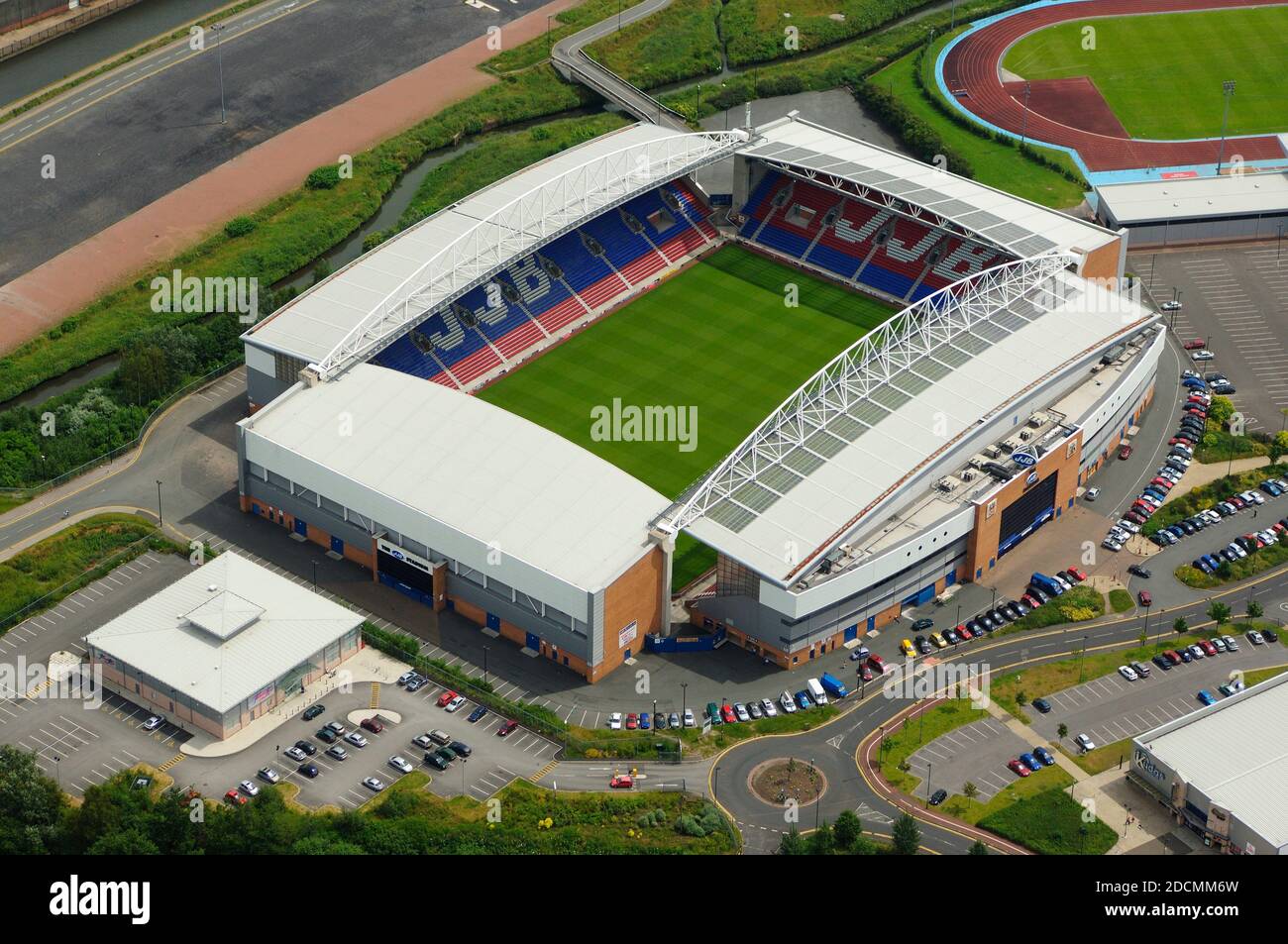 Football grounds from the air Aerial view of JJB Stadium, Wigan, home of Wigan Athletic FC and