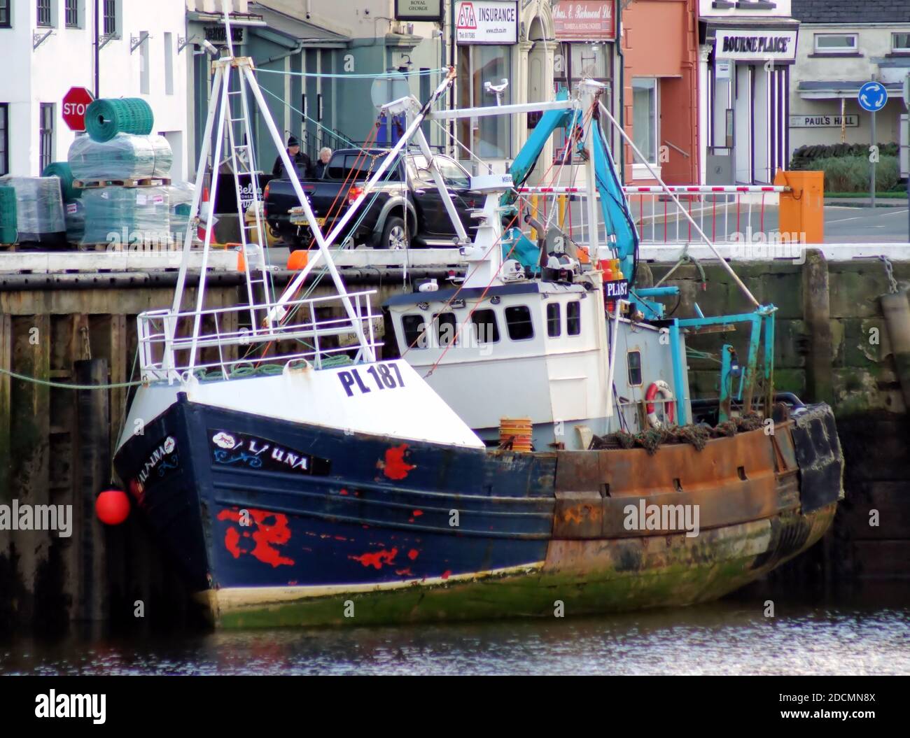 Fishing Vessel Luna PL187 at Ramsey Isle of Man Stock Photo