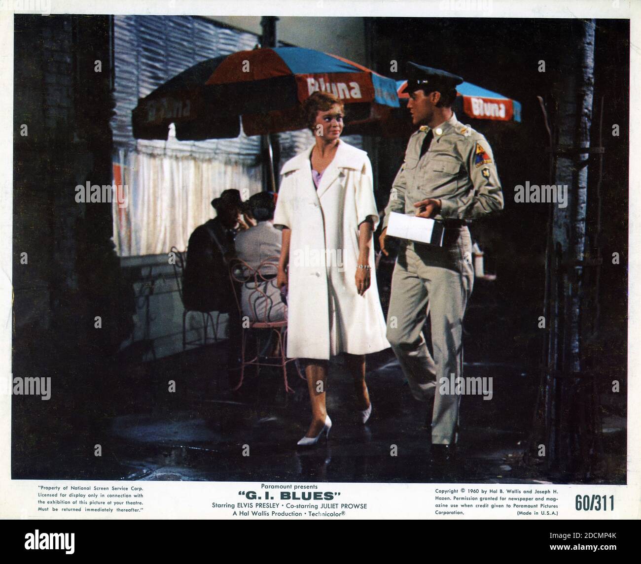 JULIET PROWSE and ELVIS PRESLEY in G. I. BLUES 1960 director NORMAN TAUROG costume design Edith Head Hal B. Wallis Productions / Paramount Pictures Stock Photo