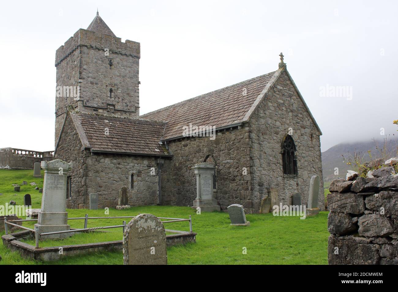 St. Clements Church, Rodel, Isle of Harris, Scotland. Stock Photo