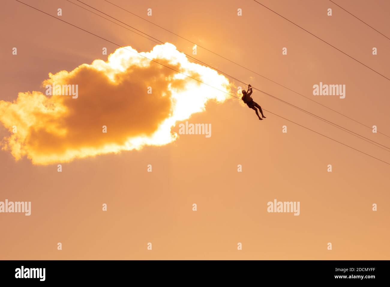 Man freefall silhouette hi-res stock photography and images - Alamy