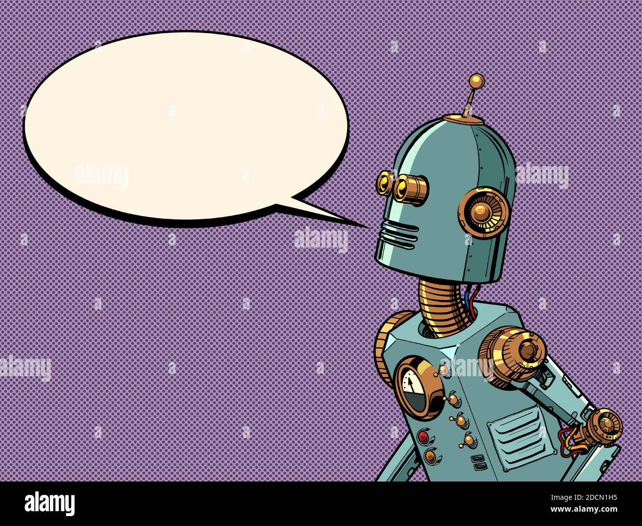 Retro robot steampunk style Stock Vector