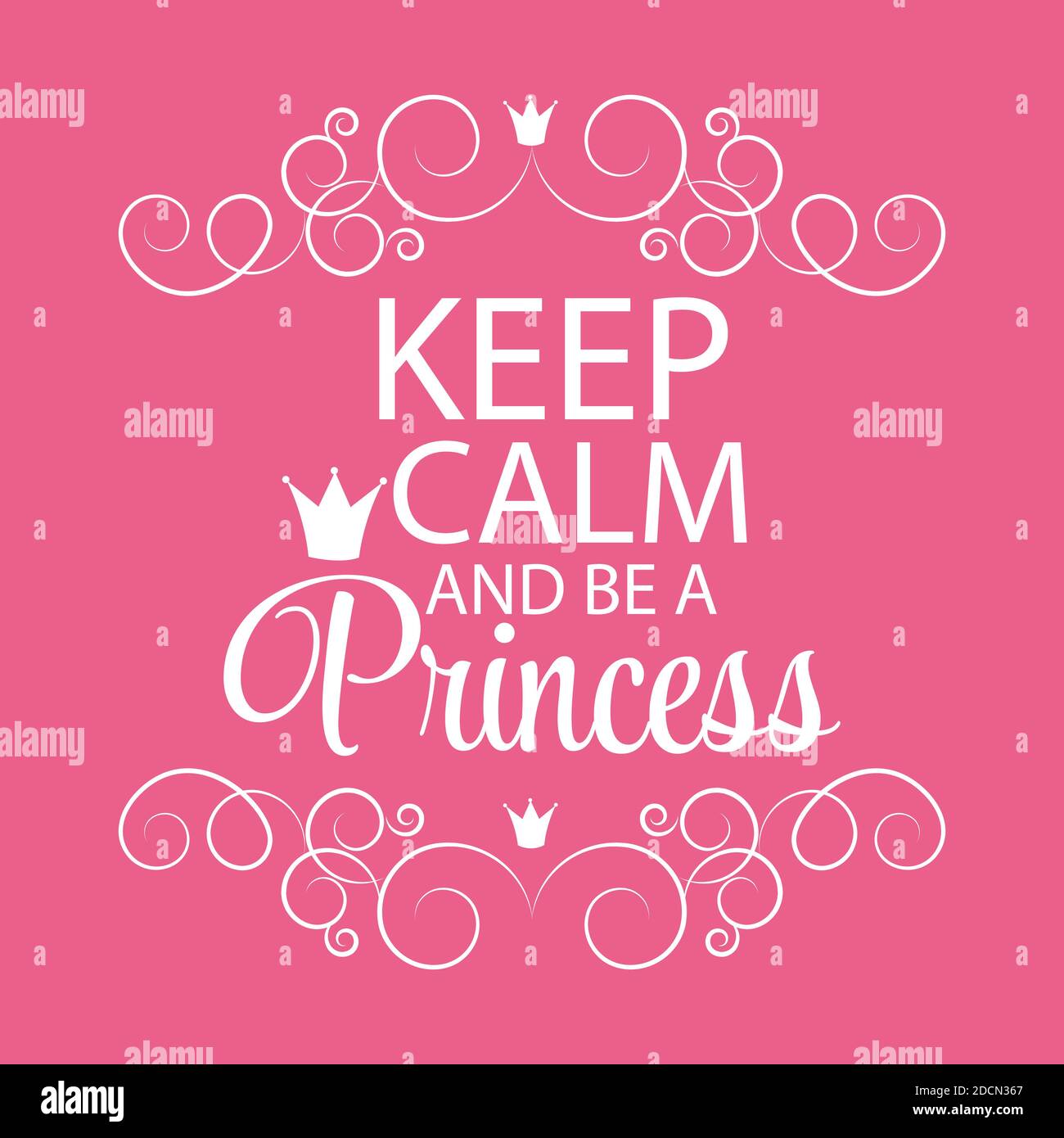 Pink Princess Crown Background Illustration Stock Photo - Alamy