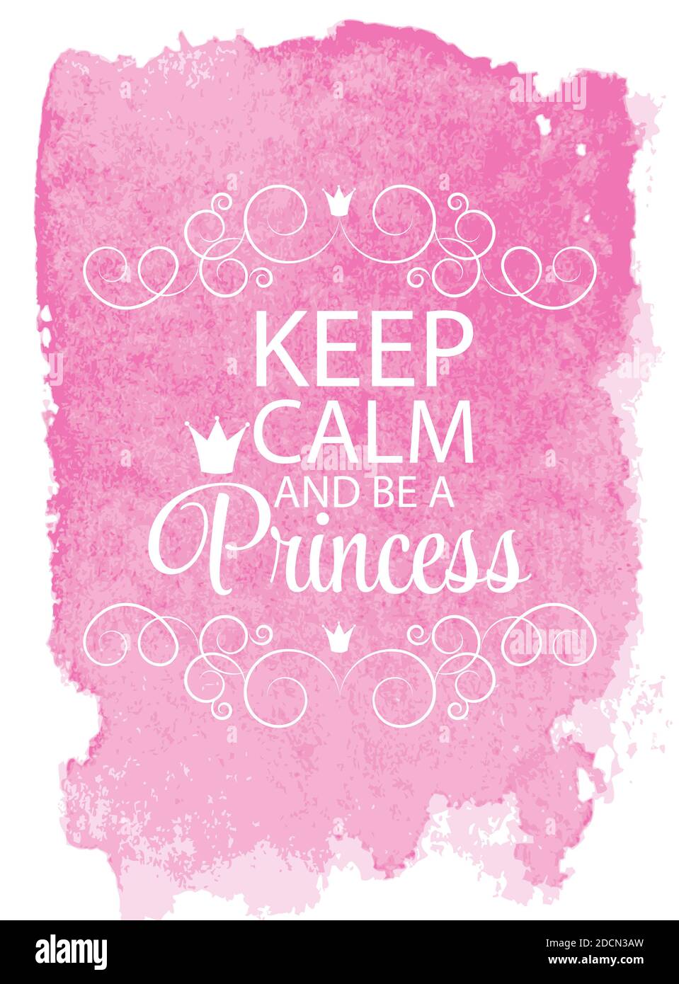 Pink Princess Crown Background Illustration Stock Photo - Alamy