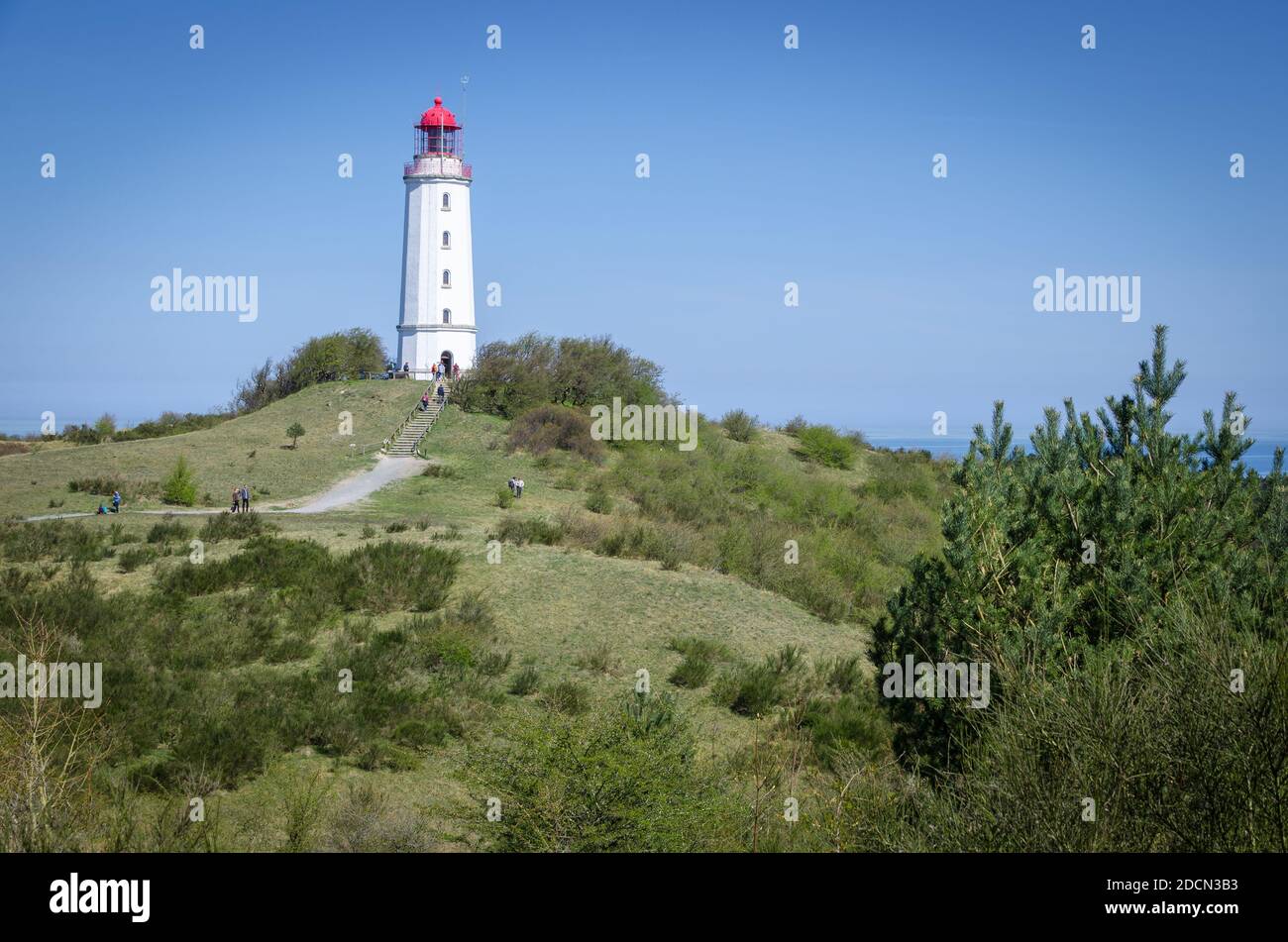 A shot of Lighthouse Dornbusch on the island Hiddensee Stock Photo