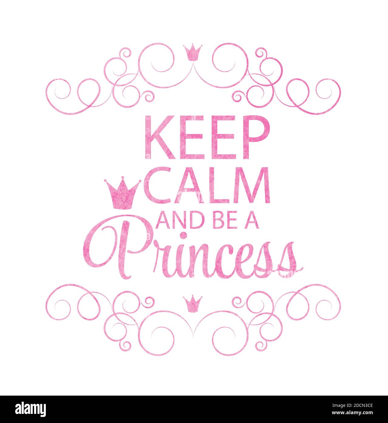 Pink Princess Crown Background Illustration Stock Photo - Alamy