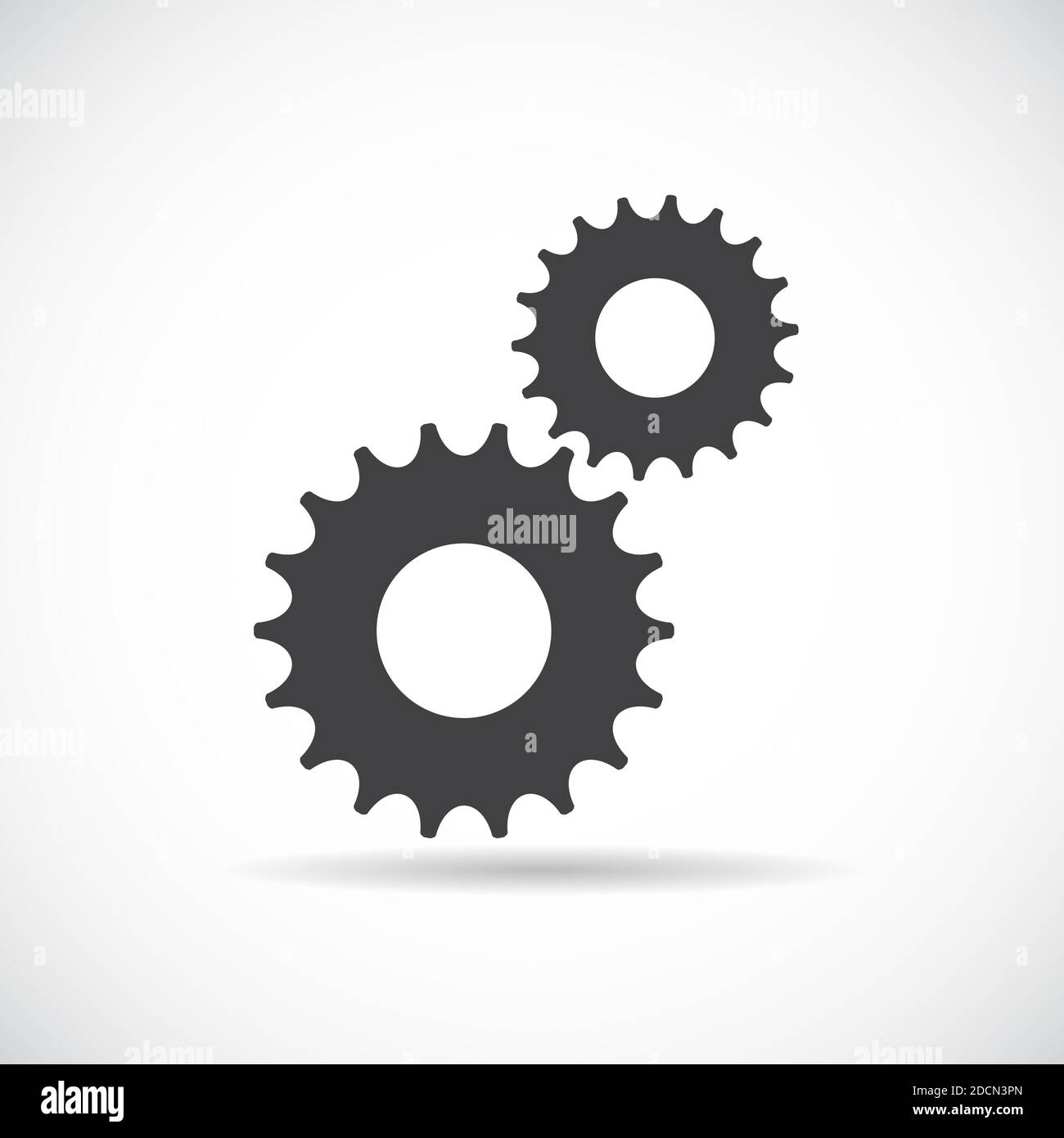 Flat Gear Icon. Cooperation and Teamwork Concept. Illustration Stock ...