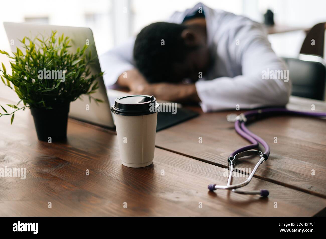 Doctor sleeping up close hi-res stock photography and images - Alamy