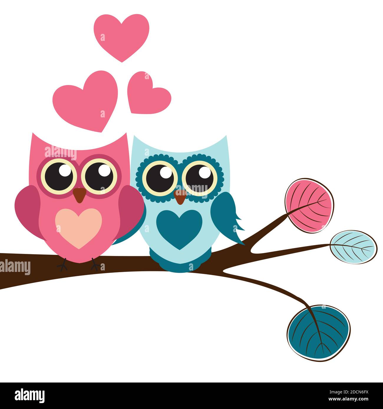 Cute Owl Pattern Background for Valentines Day with Hearts and Place ...