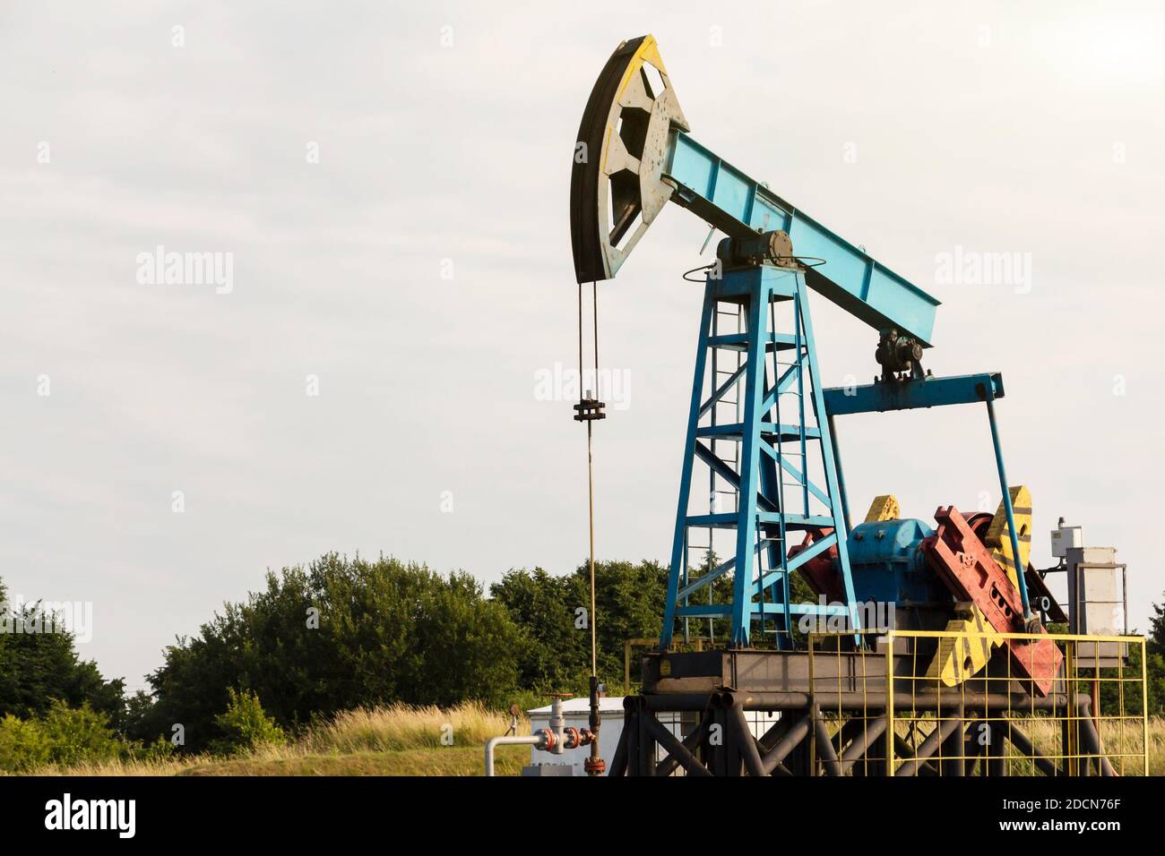 Oil rig. Oil pump. Equipment of the oil industry Stock Photo
