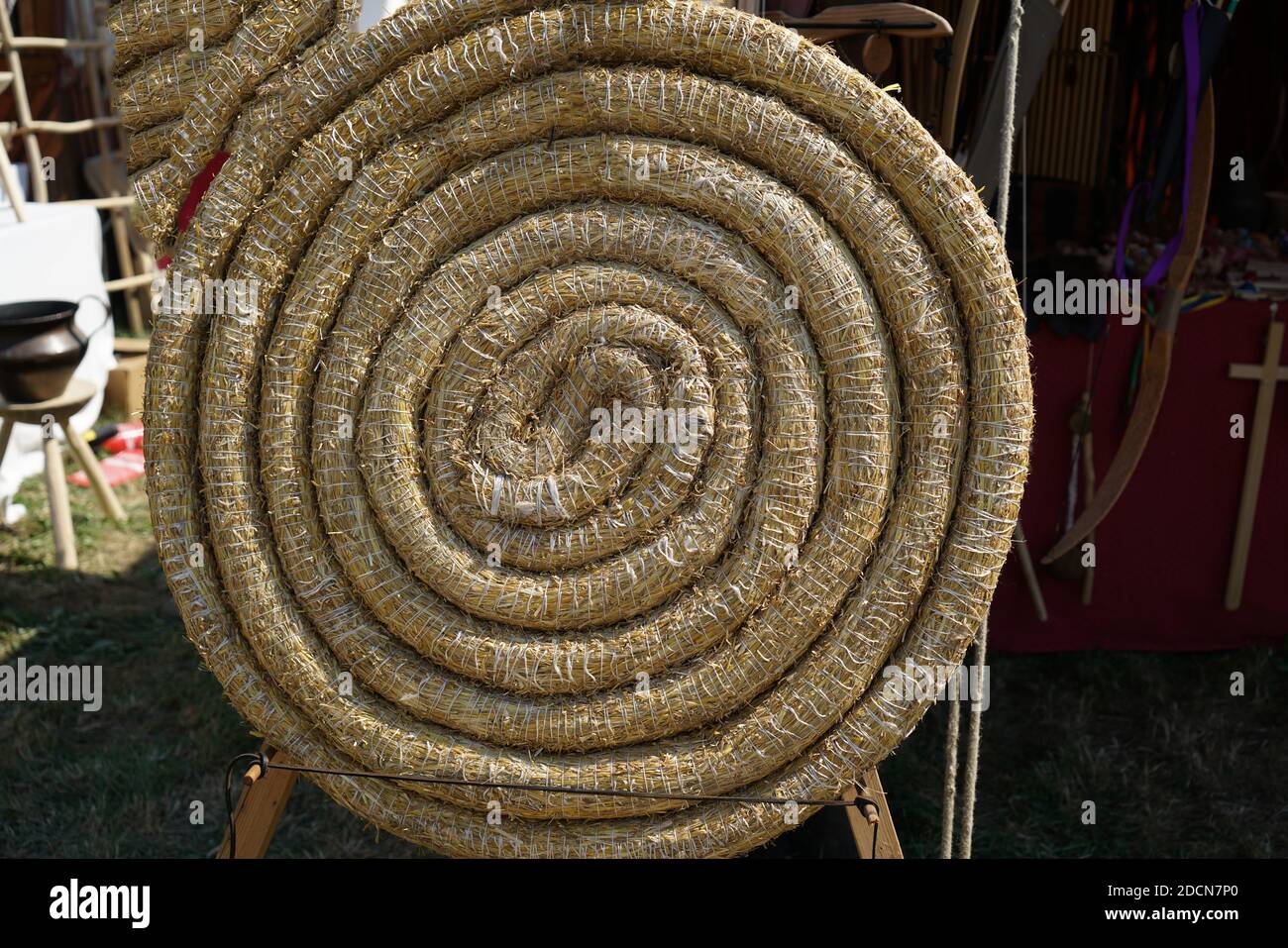A closeup of a straw target Stock Photo Alamy