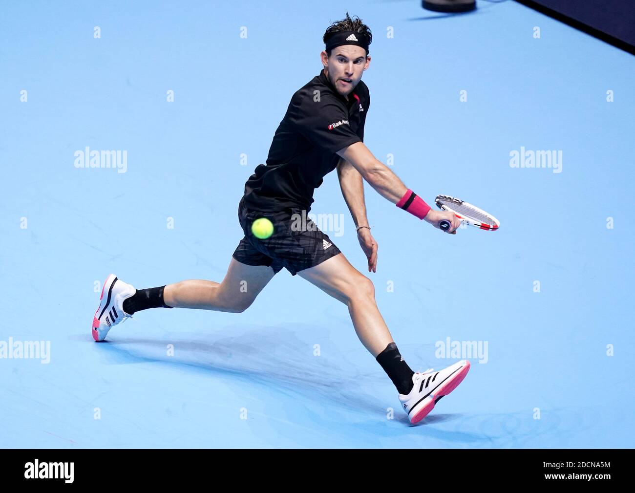 Dominic Thiem in action during the singles final during day eight of the  Nitto ATP Finals at The O2 Arena, London Stock Photo - Alamy