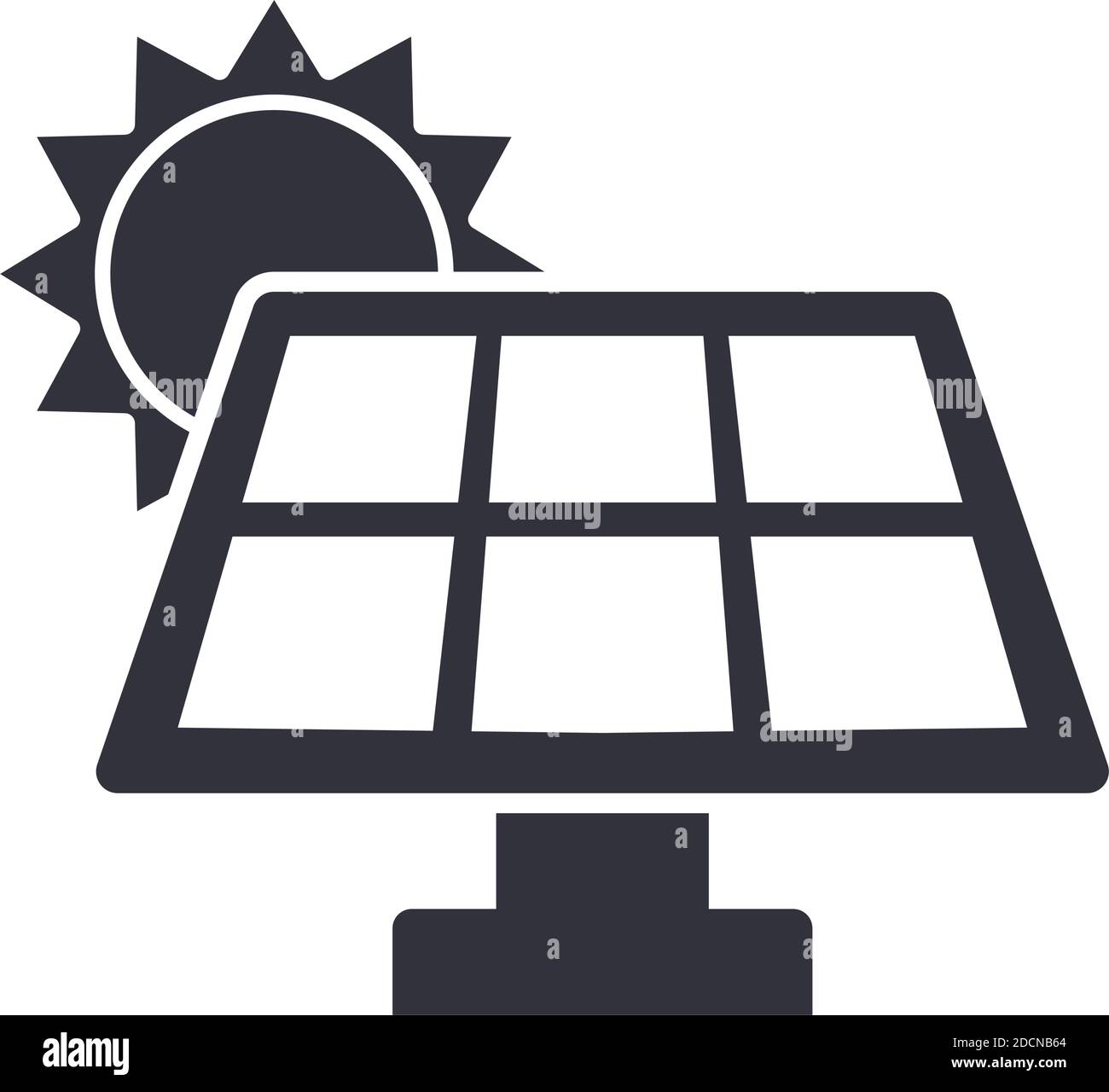 Solar energy panel with sun icon vector illustration Stock Vector