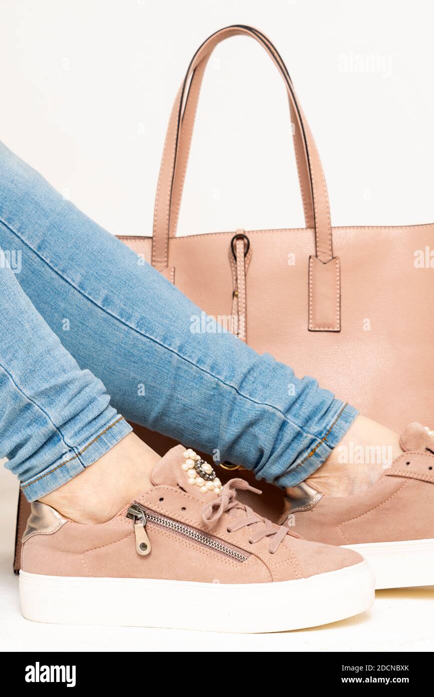 modern women's shoes in spring colors Stock Photo - Alamy