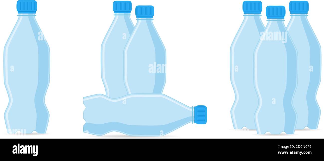 Empty plastic bottles icon vector illustration Stock Vector