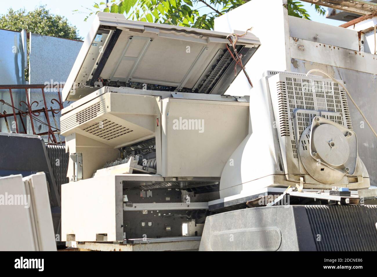 Obsolete appliances. Eletronic waste Stock Photo