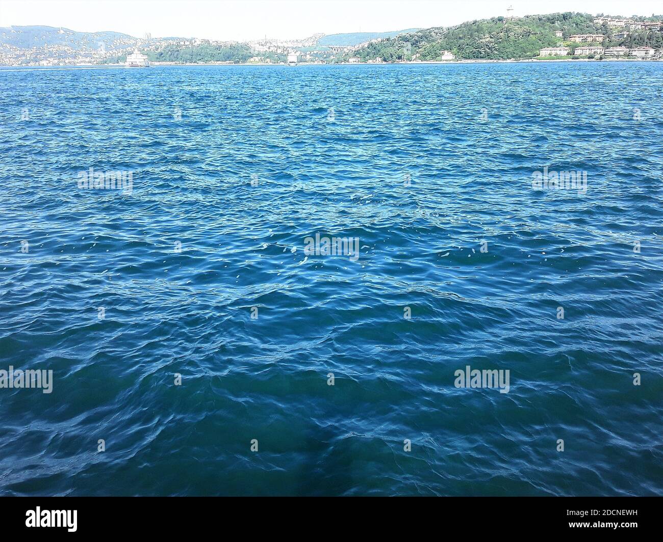 View of Istanbul from the Emirgan coast. Stock Photo