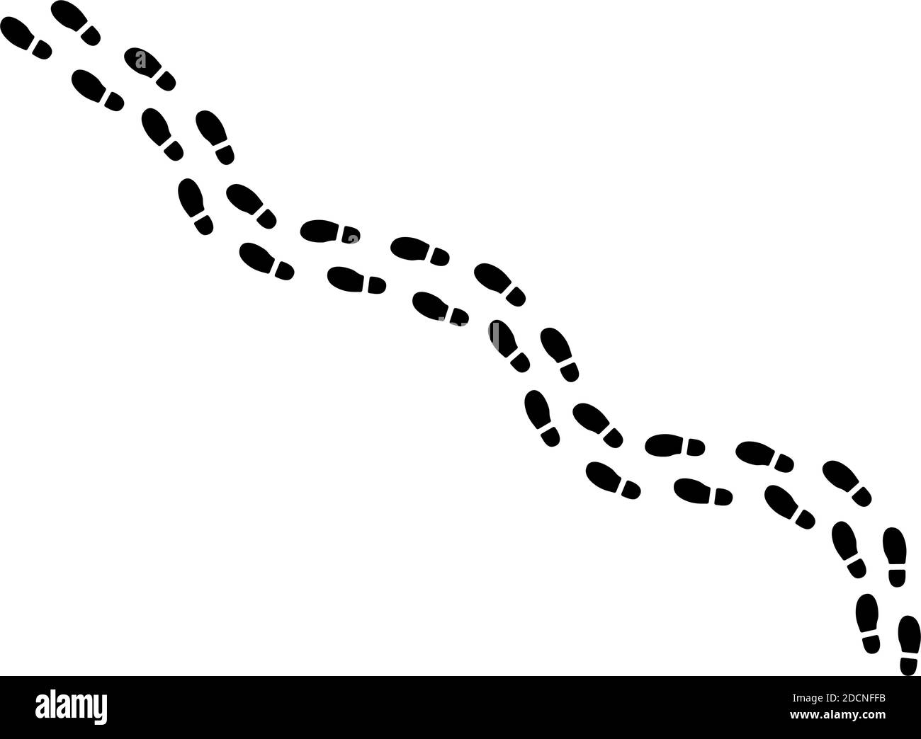 Human shoe sole footprint footpath silhouettes vector illustration Stock Vector