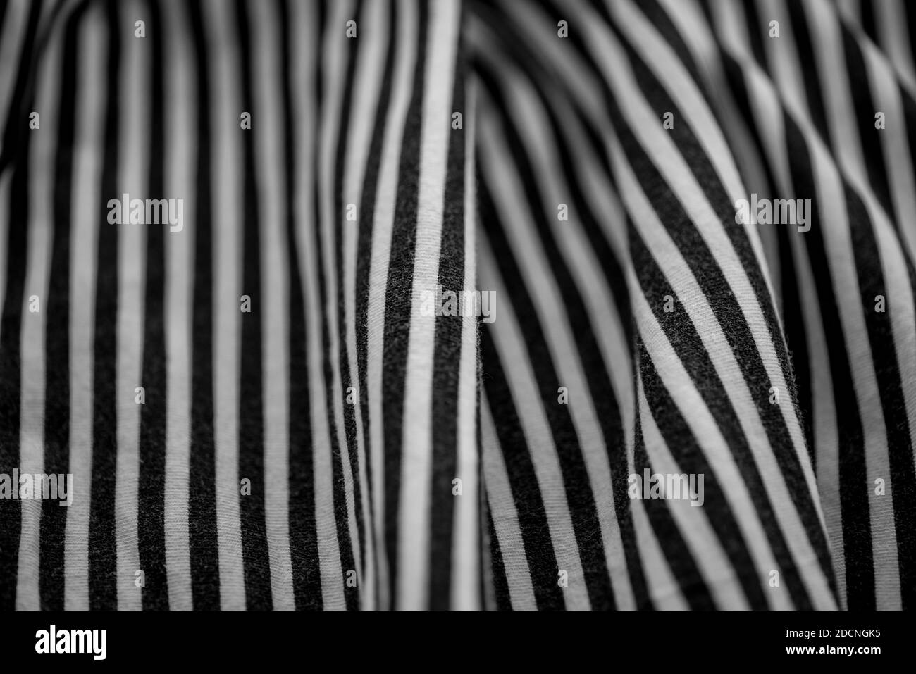black and white striped fabric. White jersey fabric with black stripes