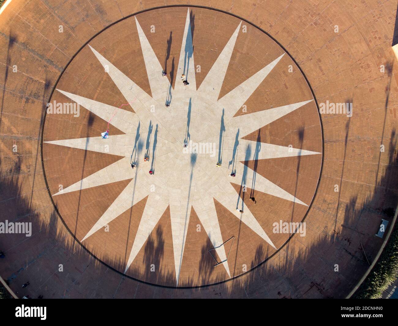 compass rose drone view Stock Photo