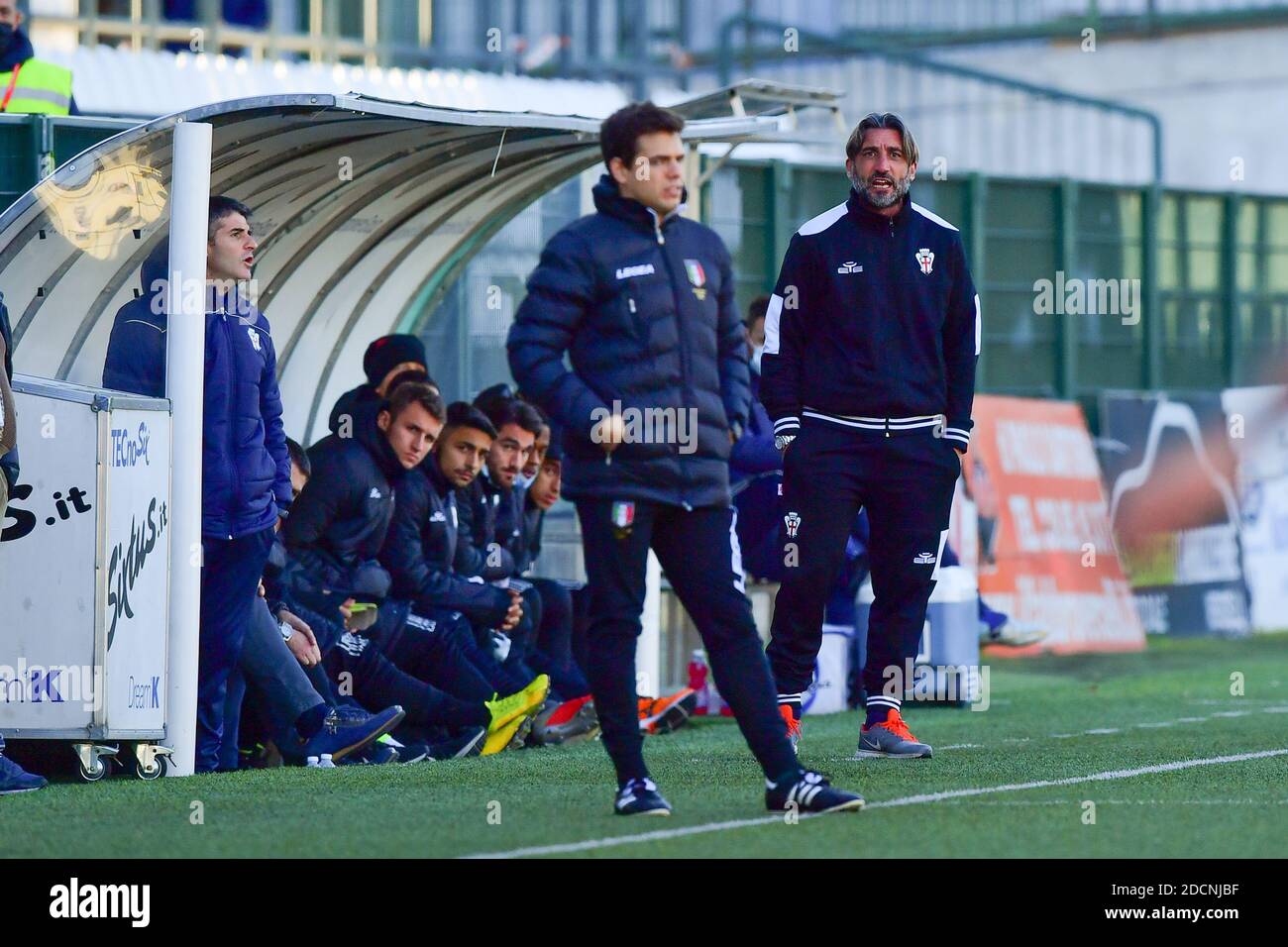 Vercelli Italy 22nd Nov 2020 Head Coach Francesco Modesto Co Fc Pro Vercelli In Action During The Italian Serie C Match Between Fc Pro Vercelli And Ac Pro Sesto Cristiano Mazzi Spp Credit