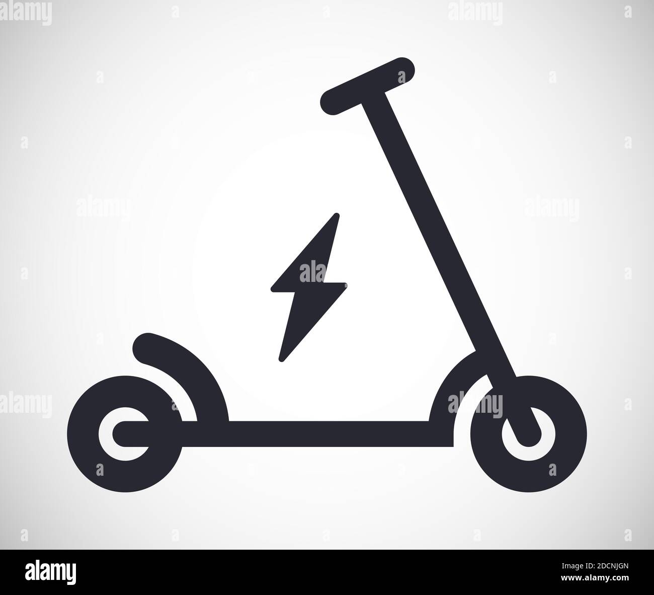 Electric scooter symbol grey vector illustration icon Stock Vector