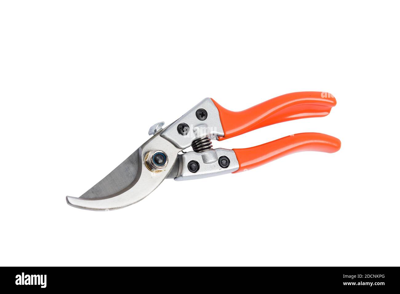 Gardening instrument, orange new clean pruner secateurs scissors on